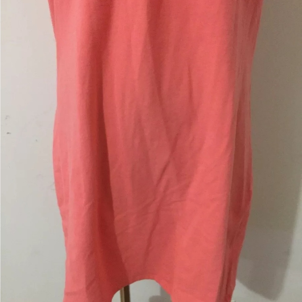 Victoria's Secret Bra Tops Halter Tunic Top Bright Coral Cotton Blend Size Small - Picture 3 of 4
